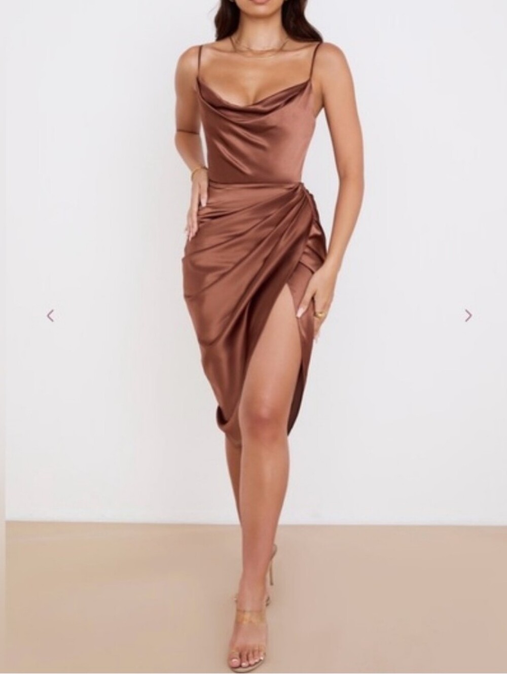 HOUSE OF CB REVA DRESS TOFFEE M